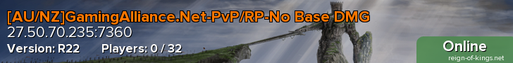 [AU/NZ]GamingAlliance.Net-PvP/RP-No Base DMG
